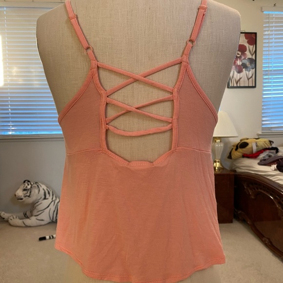 Pink cami with criss cross back - Picture 2 of 2
